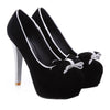 Super High Heel Round Thin Shoes Fluff Low-cut Women Shoes  white - Mega Save Wholesale & Retail - 1