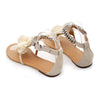 Flat Heel Flower Sandals Various Size Women Shoes  beige - Mega Save Wholesale & Retail - 2
