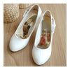 Candy's Color Bowknot Patent Leather Hollow Slipsole Women Thin Shoes  white - Mega Save Wholesale & Retail - 2