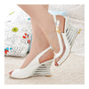 Casual Comfortable Slipsole Peep-toe Sandals Buckle Patent Leather   white - Mega Save Wholesale & Retail - 2