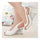 Casual Comfortable Slipsole Peep-toe Sandals Buckle Patent Leather   white - Mega Save Wholesale & Retail - 2
