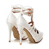 Plus Size Platform Thin White Night Club Dance Shoes in Glossy Shade - Mega Save Wholesale & Retail - 2