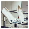 Low-cut Thin Shoes Printing Thin High Heel  white - Mega Save Wholesale & Retail - 2