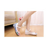 Old Beijing Cloth Vintage White Embroidered Woman Shoes Online in National Style with Beautiful Floral Designs - Mega Save Wholesale & Retail - 4