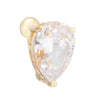 Body Puncture Ornament Water-drop Shape Navel Ring   gold plated white zircon - Mega Save Wholesale & Retail