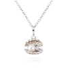 Fake Pearl Shell Necklace 18K Plated  Platinum