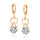 Luxurious Heart Zircon Earrings   gold plated white zircon - Mega Save Wholesale & Retail