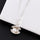 Fake Pearl Shell Necklace 18K Plated  Platinum