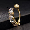 Arc Zircon Navel Ring Buckle   gold plated white zircon - Mega Save Wholesale & Retail - 2