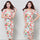 Hot Women Floral Print Slim Dress Bandage Bodycon Stretch Mini Pencil Dress White S - Mega Save Wholesale & Retail - 2