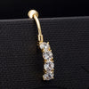 Arc Zircon Navel Ring Buckle   gold plated white zircon - Mega Save Wholesale & Retail - 3