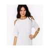 Off-shoulder Short Sleeve Chiffon Dress European Loose Short Skirt white - Mega Save Wholesale & Retail - 1