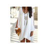 European Mini Chiffon A Shape Dress Fasionable white - Mega Save Wholesale & Retail - 1