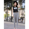 New Black White Stripes Legging Hot Lady Stylish Skinny Pant Stretchy Pants White strips - Mega Save Wholesale & Retail