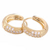 18K Gold Galvanized Zircon Earrings - Mega Save Wholesale & Retail - 1