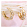 18K Gold Galvanized Zircon Earrings - Mega Save Wholesale & Retail - 3