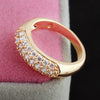 Top Grade Delicate Gold Plated Zircon Ring   yellow gold plated 7#