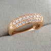 Top Grade Delicate Gold Plated Zircon Ring   yellow gold plated 8#