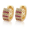 18K Gold Galvanized Zircon Earrings - Mega Save Wholesale & Retail - 1