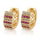 18K Gold Galvanized Zircon Earrings - Mega Save Wholesale & Retail - 1