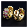 18K Gold Galvanized Zircon Earrings - Mega Save Wholesale & Retail - 3