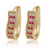 18K Gold Galvanized Zircon Earrings - Mega Save Wholesale & Retail - 1