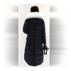 Down Coat Woman Long Thick Slim Fox Fur Collar Warm   black   S - Mega Save Wholesale & Retail - 3