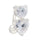 Puncture Ornament Double Love Heart Zircon Navel Ring    platinum plated white zircon