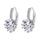 Peach Heart Zircon Earings    platinum plated white zircon