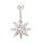 Puncture Ornament Flower Zircon Navel Ring Buckle   platinum plated white zircon