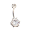 Multiple Colors Navel Ring Buckle   platinum plated white zircon