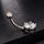Multiple Colors Navel Ring Buckle   platinum plated white zircon