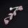 Body Puncture Ornament Leaf Navel Ring    platinum plated pink zircon - Mega Save Wholesale & Retail - 2