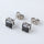 Square Zircon Earings Couples Design   platinum plated black zircon - Mega Save Wholesale & Retail - 2