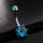 Multiple Colors Navel Ring Buckle   platinum plated blue zircon