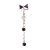 Bowknot Navel Ring Buckle Body Puncture   platinum plated purple zircon - Mega Save Wholesale & Retail - 1