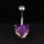 Love Heart Navel Buckle Ring Body Puncture Ornament Accessory Belly Dance   platinum plated purple zircon