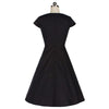 Woman Summer Lace Big Peplum Solid Color Sexy Bubble Dress  black   S - Mega Save Wholesale & Retail - 2