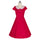 Woman Summer Lace Big Peplum Solid Color Sexy Bubble Dress  red   S - Mega Save Wholesale & Retail - 1