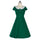 Woman Summer Lace Big Peplum Solid Color Sexy Bubble Dress  dark green  S - Mega Save Wholesale & Retail - 1