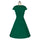 Woman Summer Lace Big Peplum Solid Color Sexy Bubble Dress  dark green  S - Mega Save Wholesale & Retail - 2