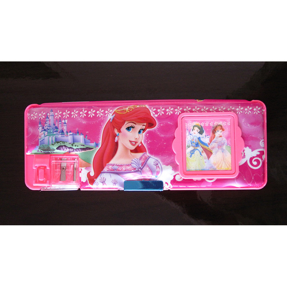 Cute cartoon student supplies Multifunction Two-sided pencil boxes pencil case with electric calculator big size   Snow white - Mega Save Wholesale & Retail - 3
