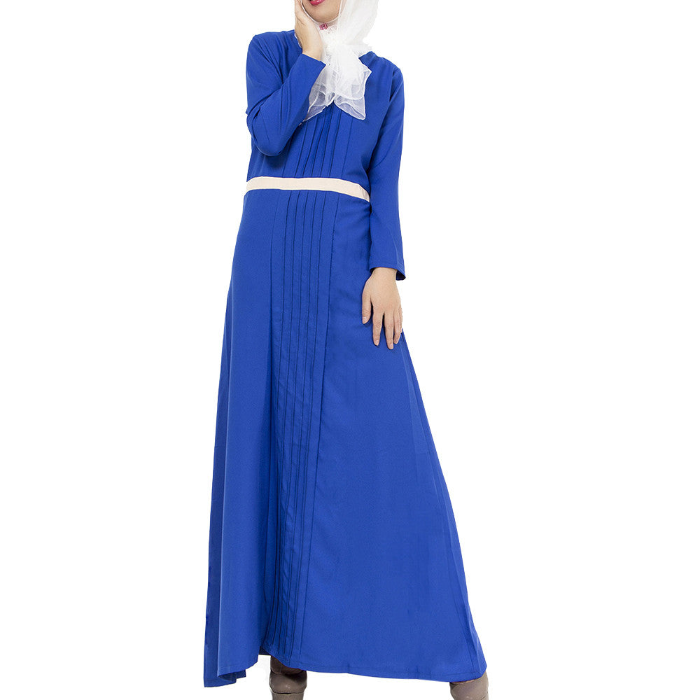 Muslim National Long Dress Sunday Clothes   dark blue