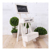 Double-layer Storage Rack Blackboard Flower Stand Wood    white - Mega Save Wholesale & Retail - 1