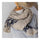 Rhombus Geometry Hemp Flower Scarf Neckerchief   beige - Mega Save Wholesale & Retail - 3