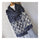 Rhombus Geometry Hemp Flower Scarf Neckerchief   navy - Mega Save Wholesale & Retail - 2