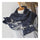 Rhombus Geometry Hemp Flower Scarf Neckerchief   navy - Mega Save Wholesale & Retail - 3