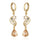 18K Gold Galvanized Zircon Earrings   champagne - Mega Save Wholesale & Retail - 1