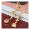 18K Gold Galvanized Zircon Earrings   champagne - Mega Save Wholesale & Retail - 2
