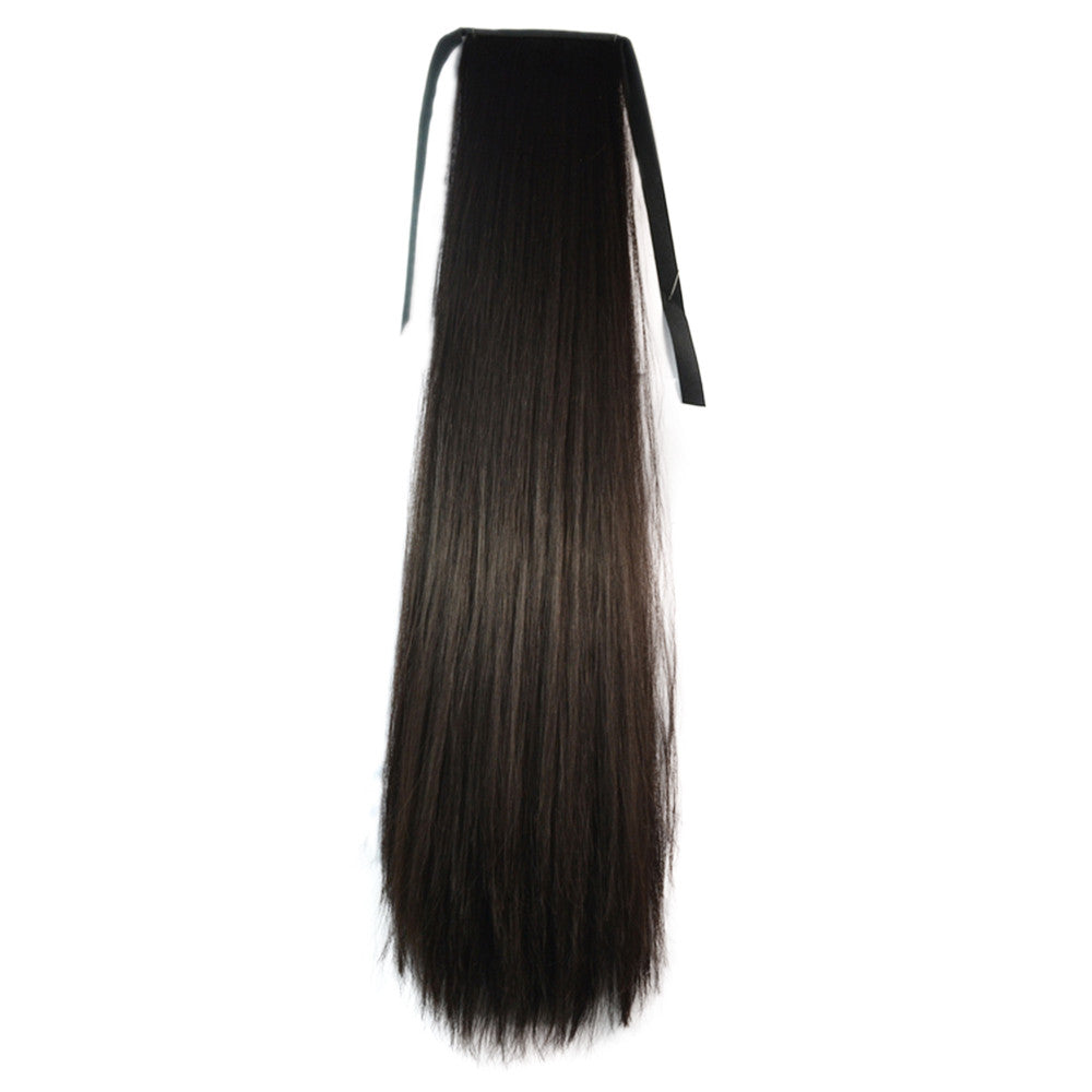 Wig Horsetail Lace-up Corn Hot   brown black 142-4# - Mega Save Wholesale & Retail - 1